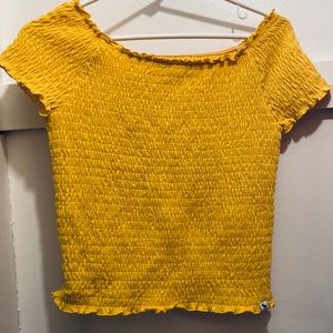 abercrombie and fitch off the shoulder ribbed top